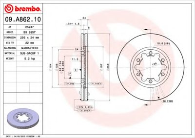 09A86210 BREMBO