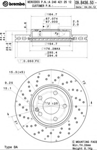 09B43651 BREMBO