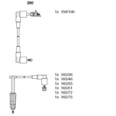 Комплект проводів MERCEDES W124 "3,2(M104) 88->93